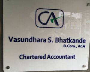 Chartered Accoumtant Name Plate