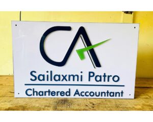 Chartered Accountant Acrylic LED Name Plate 1