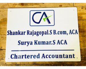 Chartered Accountant Acrylic Letters Name Plate