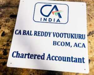 Chartered Accountant Acrylic Personalised Office Wall Name Plate