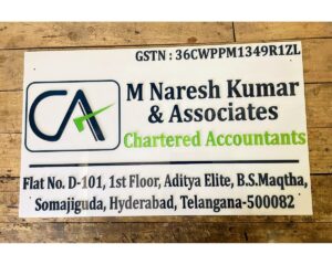 Chartered Accountant Customizable Acrylic Name Plate 1