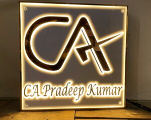 Chartered Accountant LED Acrylic Name Plate 1