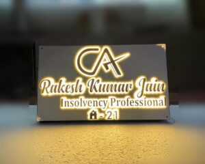 Chartered Accountant LED Acrylic Name Plate