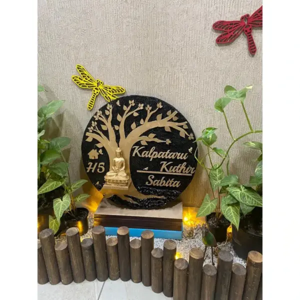 Circle Buddha With Bodhi Tree Name Plate.jpg