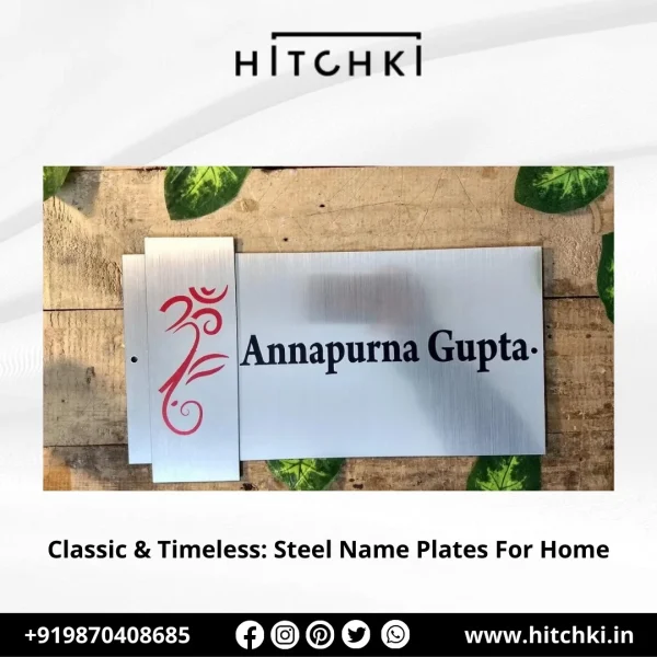 Classic Timeless Steel Name Plates for Your Home