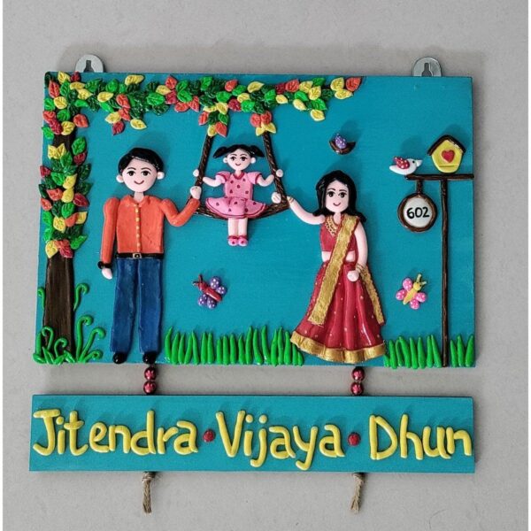 Clay work figure houseplate