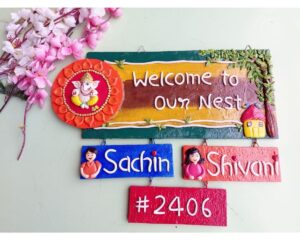 Colorful Customize Couple Nameplate for House 1