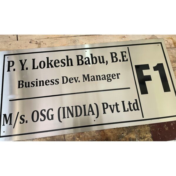 Company Stainless Steel 304 Engraved Name Plate 2