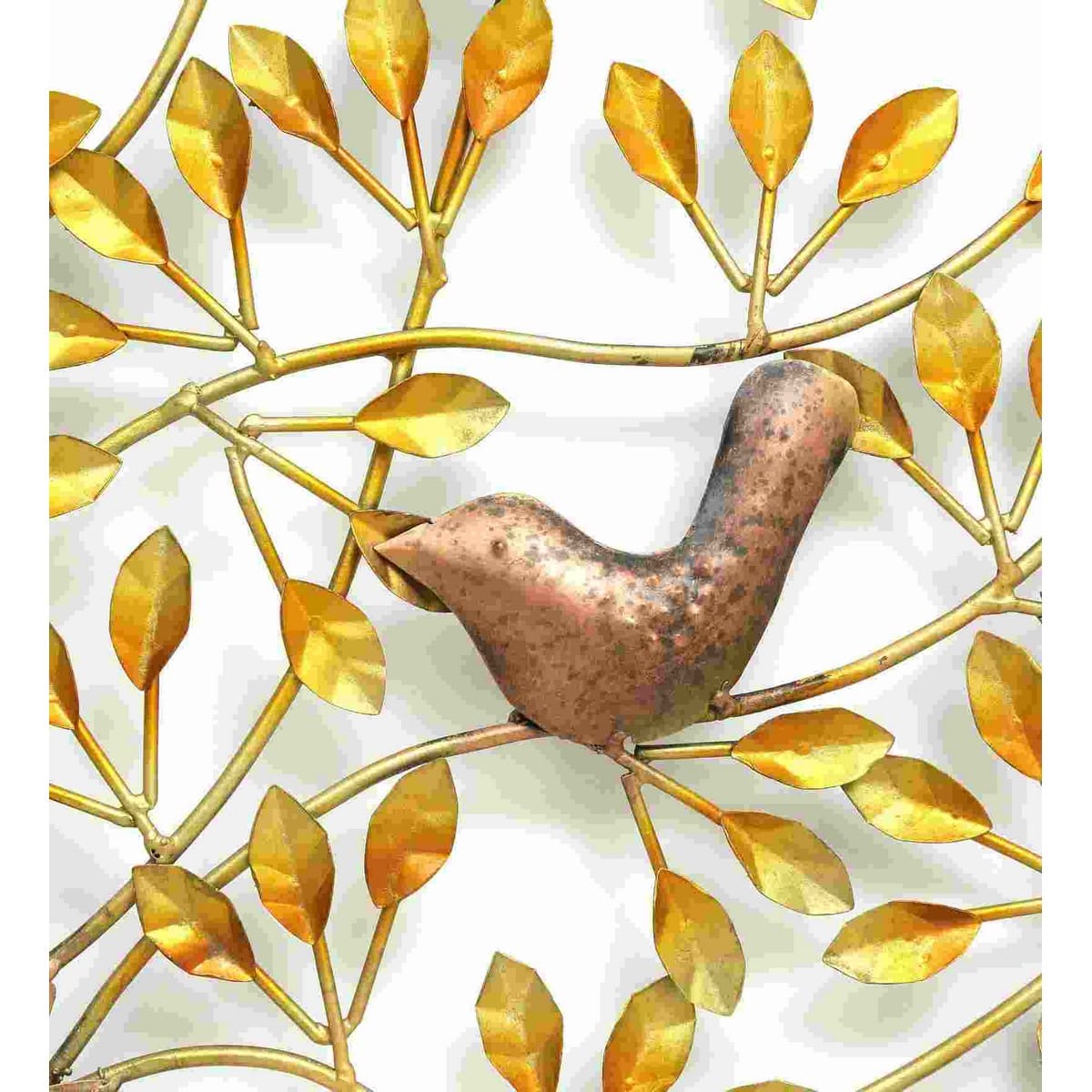 Contemporary Style Metal Tree with Bird for Wall Decor  