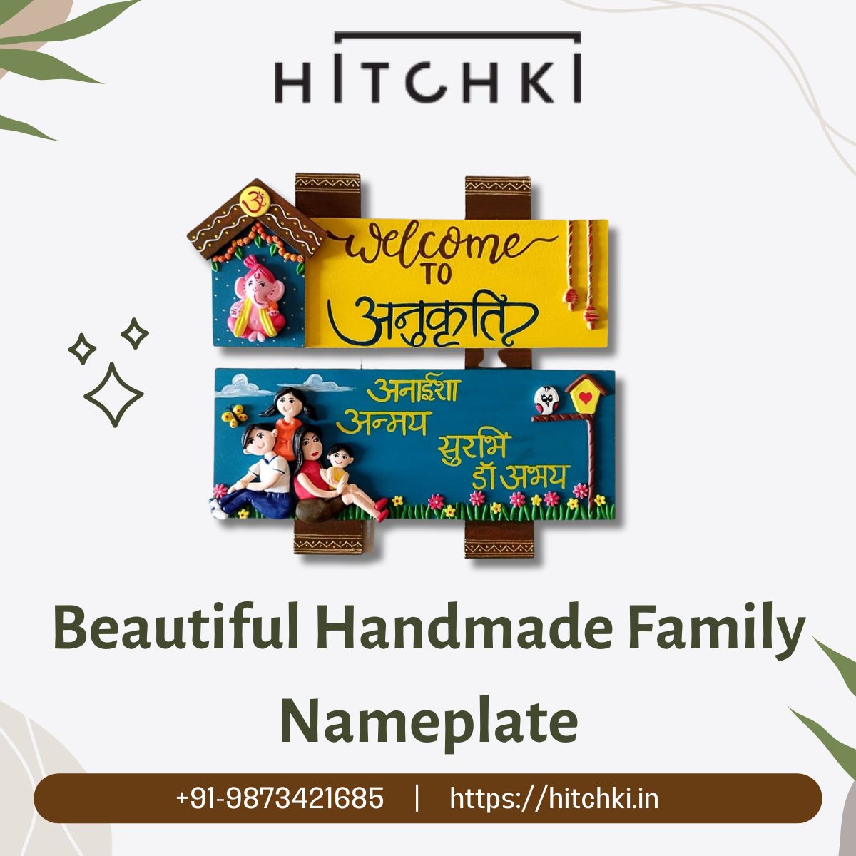 Crafted Elegance The Allure of a Beautiful Handmade Family Nameplate