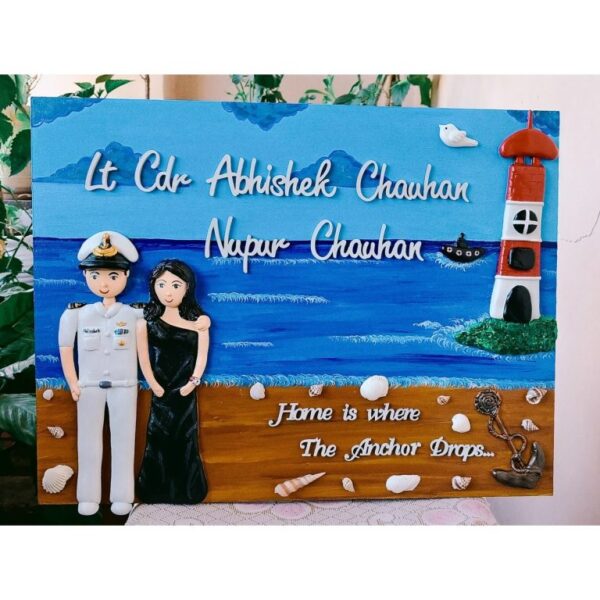 CraftyOwl Customized Handmade NavyThemed Nameplate 2 1 768x768