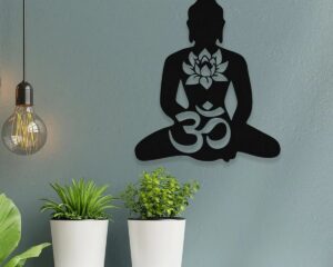 Create Serenity with Beautiful Metal Buddha Zen Wall Art