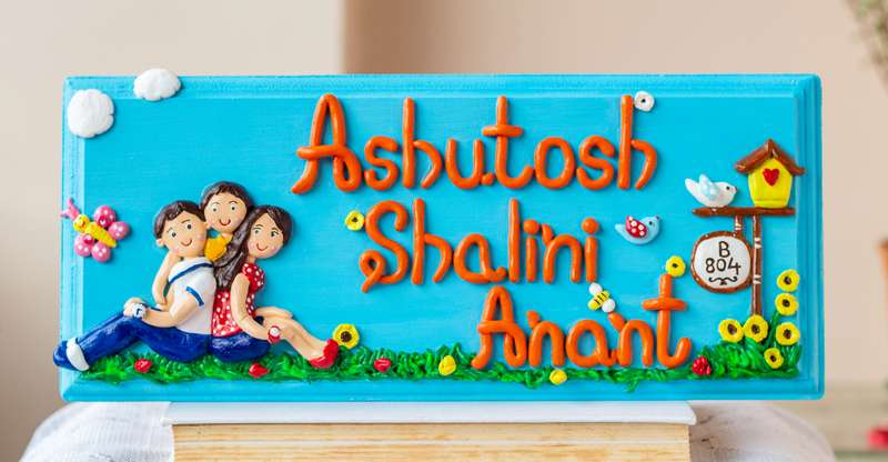 Wooden nameplate