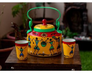 Creative Corner Warli Art Themed Kettle Set 1