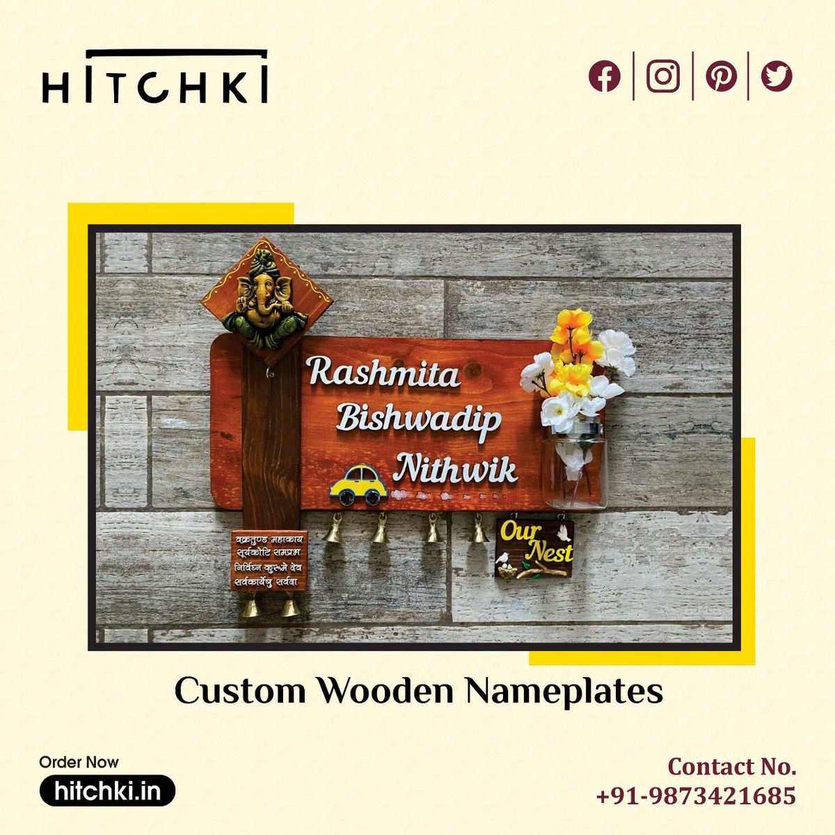 Custom Wooden Name Plates Online  Name Plates 