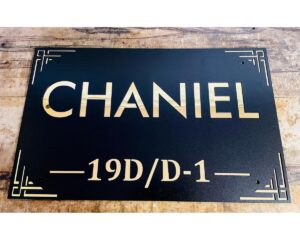 Customisable Waterproof House Name Plate Metal and Acrylic