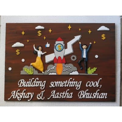 Customised Couple with Rocket nameplate 1 400x400