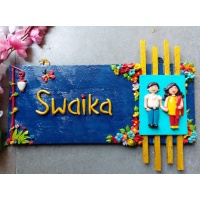 Customized Beautiful Floral House Nameplate Framed Photograph  Customize Couple Nameplate For House