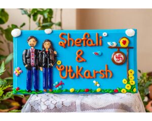 Customize Couple Themed Nameplate