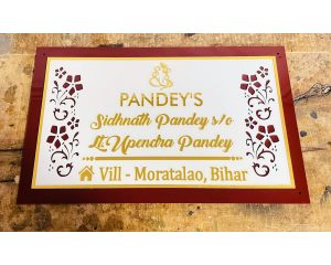 Customized Acrylic Embossed Letters House Name Plate