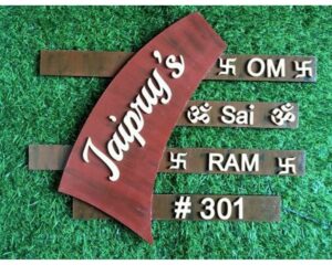 Customized Divine Wooden Nameplate