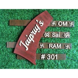 Customized Divine Wooden Nameplate