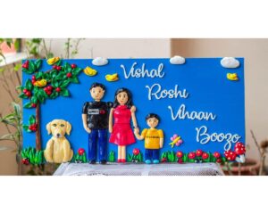 Customized Handcrafted Family Nameplate 1