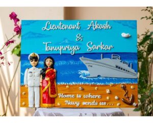 Customized Handcrafted Indian Navy Themed Nameplate