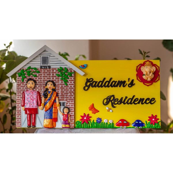 Customized Hut Shaped Family Nameplate