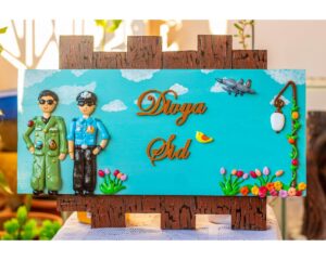 Customized Indian Airforce themed nameplate creative corner