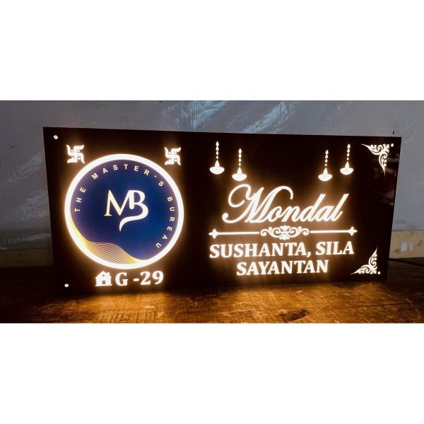 Customized Logo Waterproof Led House Name Plate (3)