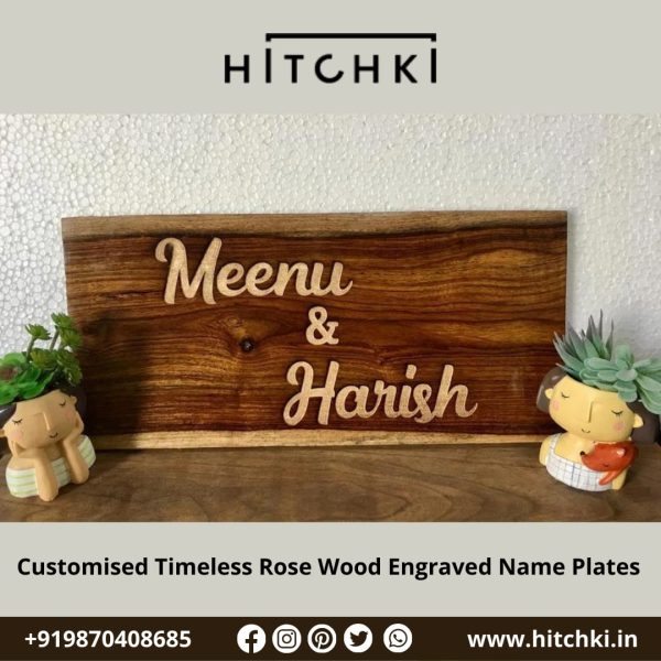 Customized Timeless Rosewood Engraved Name Plates – Add a Personal Touch