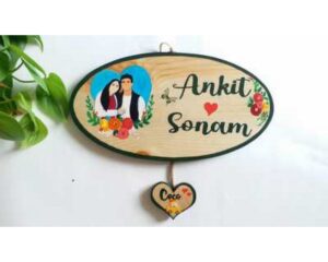 Customized Wooden Hanging Nameplate for House