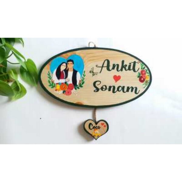 Customized Wooden Hanging Nameplate for House