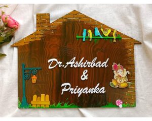 Customized Wooden Nameplate 4