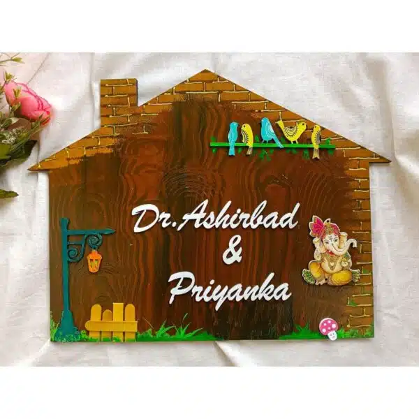 Customized Wooden Nameplate 4