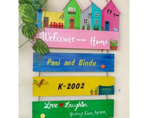 Customized Wooden Nameplate For Home 1