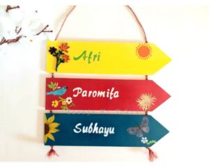 Customized Wooden Nameplate for Entrance 1