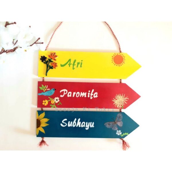 Customized Wooden Nameplate for Entrance 1