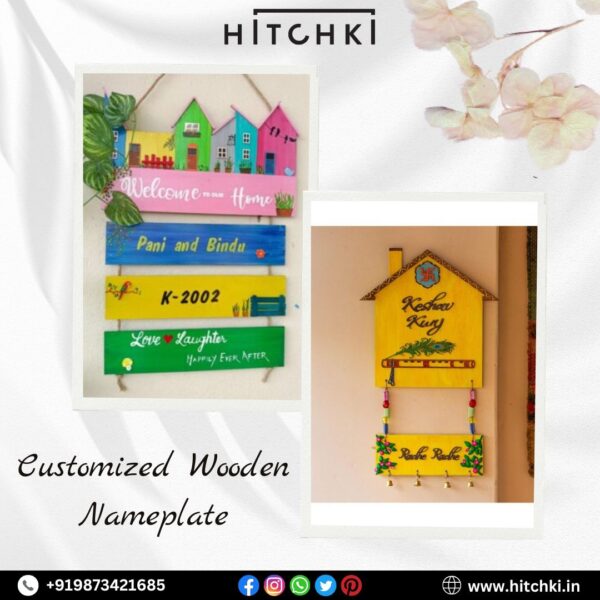 Customized wooden nameplate