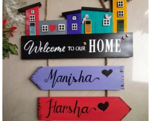 Customized wooden nameplate 3