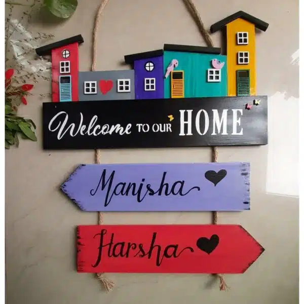 Customized wooden nameplate 3
