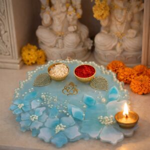 Designer Ganesha Prayer Plate for Puja Rituals 4 5