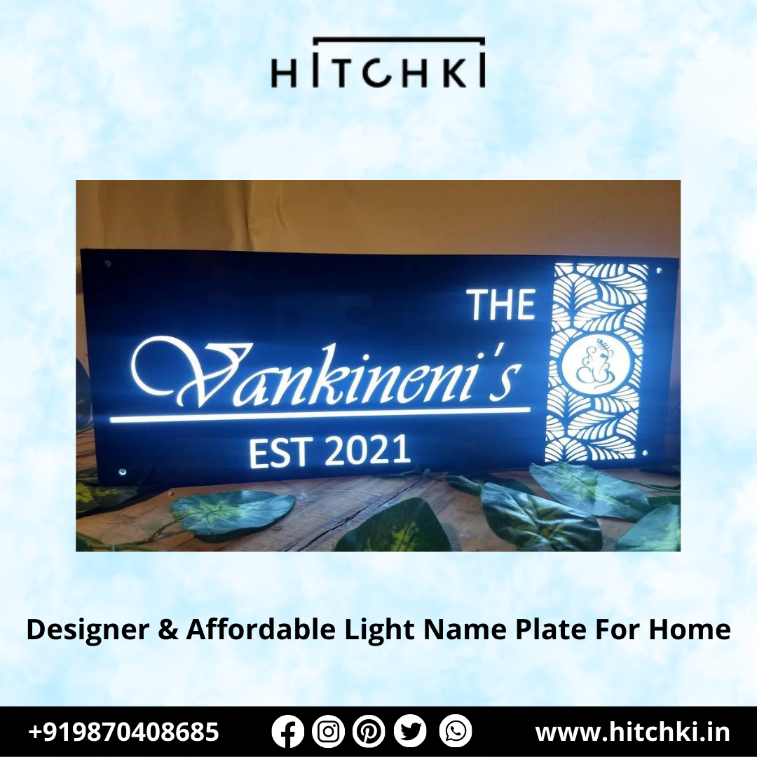 Designer Glow 2024 7 Quick & Affordable Light Name Plates for Your Home