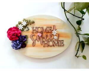 Designer Handmade Wooden nameplate