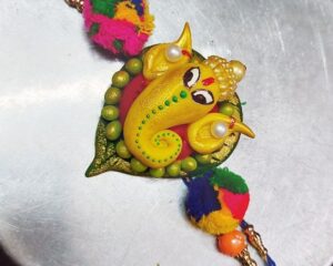 Designer customized ganesha rakhi for your brother