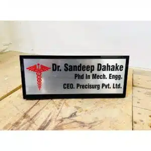 Desk Acrylic Name Plate customizable