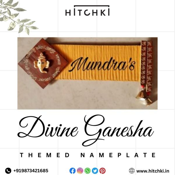 Divine Ganesha Themed Nameplate