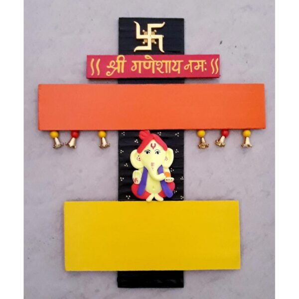 Divine Harmony Auspicious Lord Ganesha Themed Nameplate1