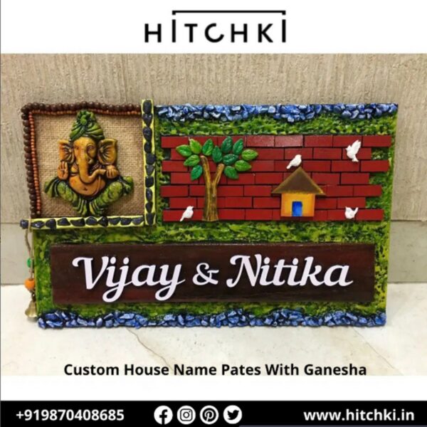 Divine Touch for Your Home with Custom Ganesha Name Plates